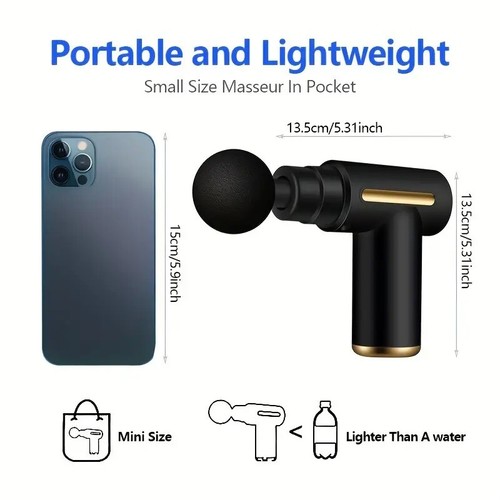 Massage Gun Deep Tissue Muscle Therapy Percussion Message Relax Back Neck 8 head - Bild 17 von 27