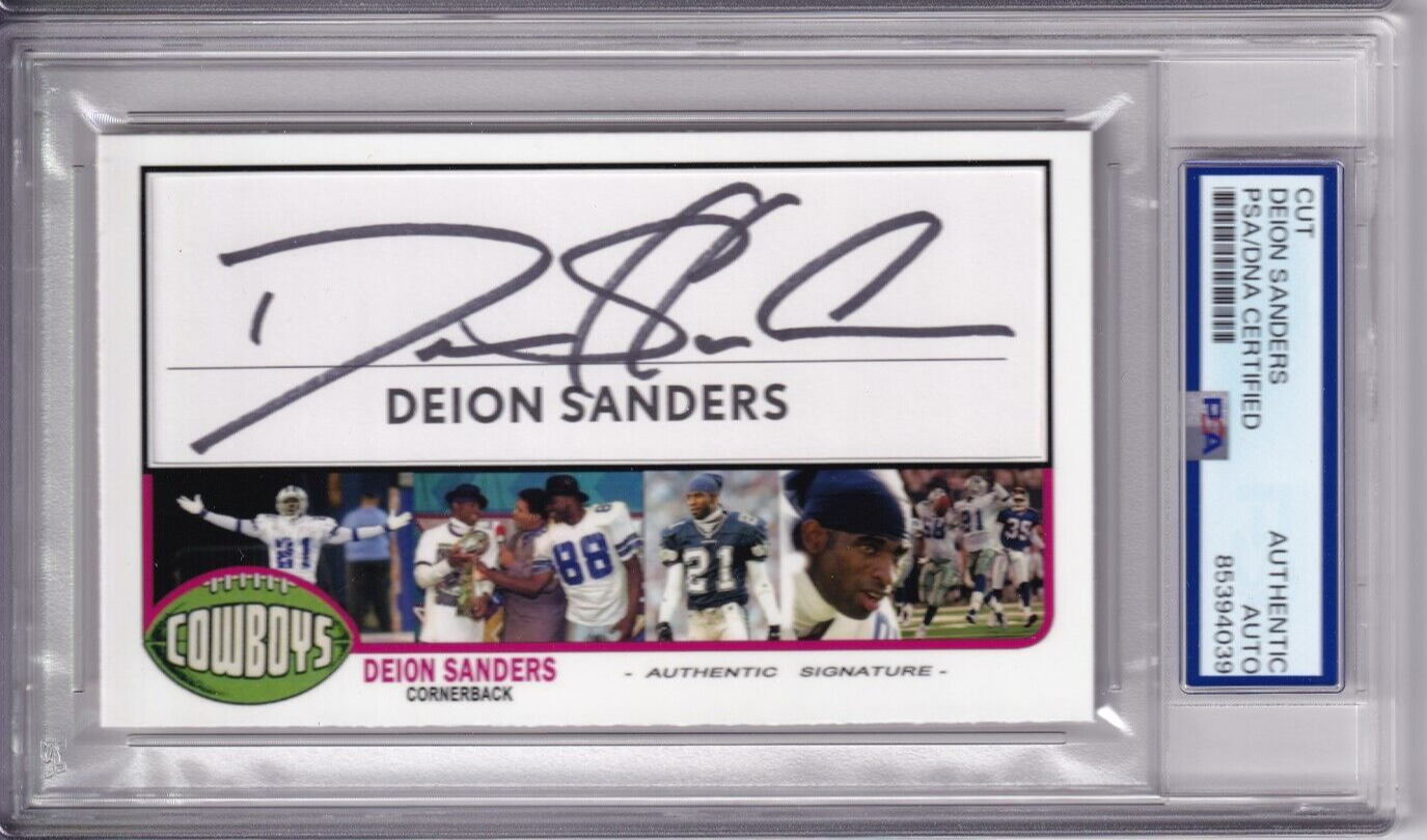 Deion Sanders Autographed Signed Atlanta Falcons Dallas Cowboys Colorado Buffaloes PSA DNA 