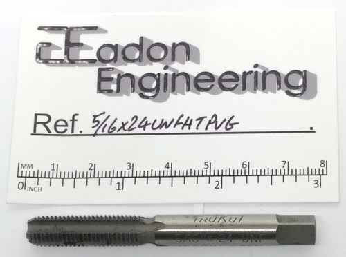 5/16" x 24TPI UNF (Unified National Fine) Tap or Tap Set, HSS. By Top Brands. - Picture 20 of 20