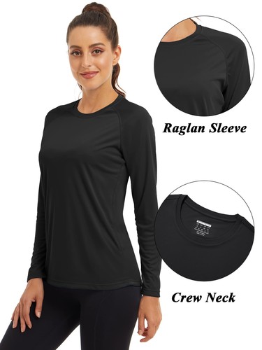 UPF50+ Women's Long Sleeve UV Shirts Sun Protection Golf Sport Performance Tops - Picture 17 of 214