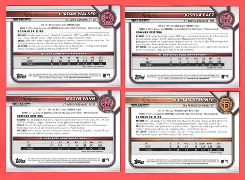 2022 Bowman Draft & Bowman Chrome Draft baseball - You Pick 'Em - Picture 234 of 460