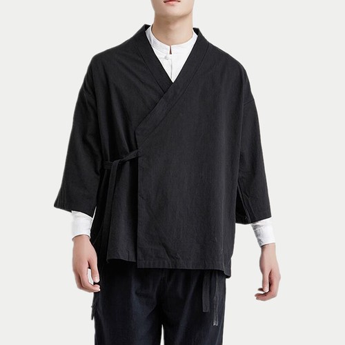 Duohropke T Shirt Uomo Giapponese Kimono Uomo Drago Stampa - Foto 11