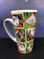 Christmas Santa Claus 6" Tall Coffee Mug Four Star Stoneware