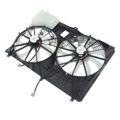 For 14-19 Toyota Highlander Dual Engine Radiator Cooling Fan w/ Shroud Assembly - Picture 9 of 15
