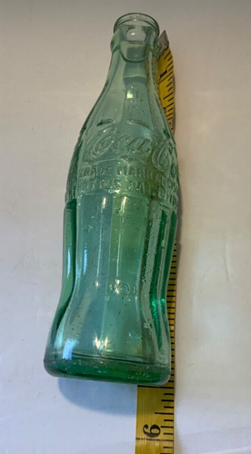 Vintage 6 oz. Coca Cola hobbleskirt bottle Denver CO. 1934 light green Pat D - Picture 5 of 5