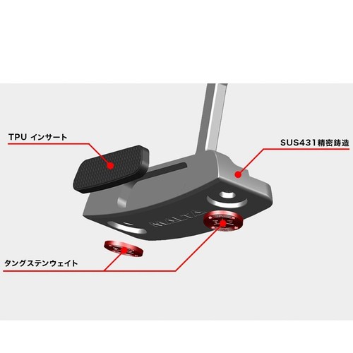 MAJESTY Golf Japan 2024 MALTA 5.0 PUTTER Blade Type 3 deg 34" Maruman - Picture 9 of 10