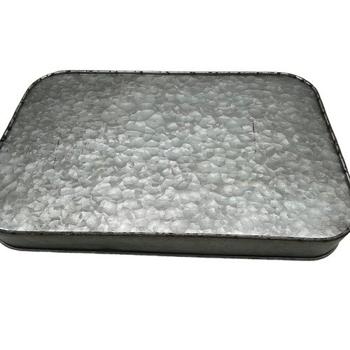 Old Galvanized Advertising Metal Tray Farm To Table Fresh Butter Wood Handle - Bild 3 von 12