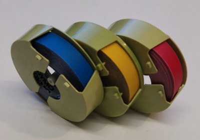 3x DYMO esselte Prägeband 9mm X 5m GELB + ROT + BLAU matt