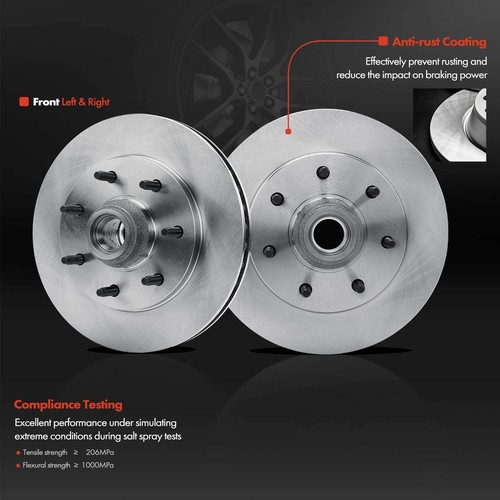 Front Disc Brake Rotors for Ford F-150 2000-2003 F-250 1997-1999 F-150 Heritage - Picture 2 of 8