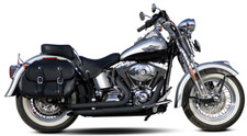 Buzzsaw Exhaust Black Drag Pipes by Paughco USA Made Harley FLH Touring 1993-14