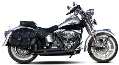 Black Buzzsaw Exhaust Pipes by Paul Yaffe USA PYO2 Harley FLH Touring 1993-2015