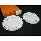 Hermes Rythme Dinner Plate 27 cm red porcelain dinnerware Set of 2