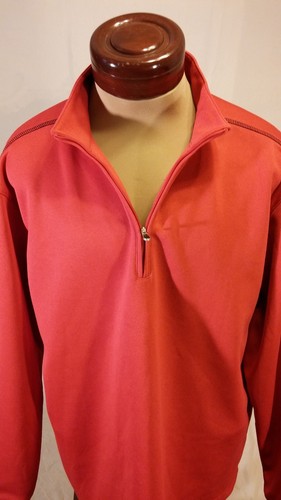 Pebble Beach Herren L rot Performance 1/4 Zip Pullover Golfjacke - Bild 3 von 6