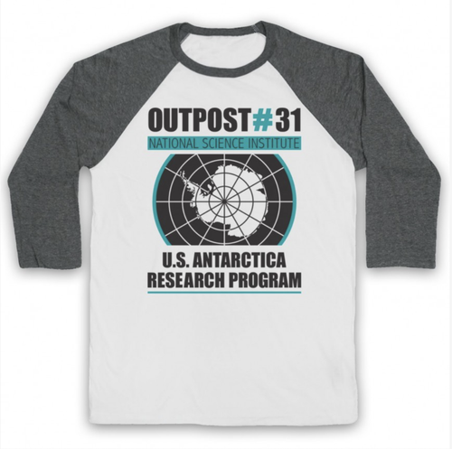 Outpost 31 Baseball Tee the Thing Sci Fi Film Horror 3/4 Sleeve Adults T-Shirt - Picture 3 of 12