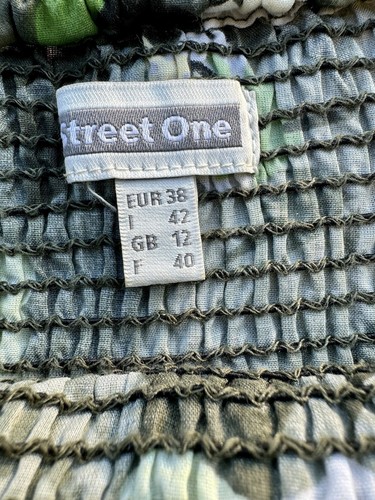 Sommerkleid lang 38, „Street one“, Baumwolle, bequemer weiter Schnitt, top - Bild 2 von 3