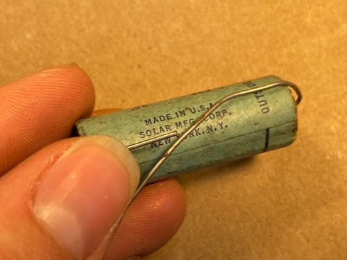 NOS Vintage Solar Sealdtite .06 uf 600v Capacitor Paper Guitar Amp Cap TESTED - Picture 4 of 5