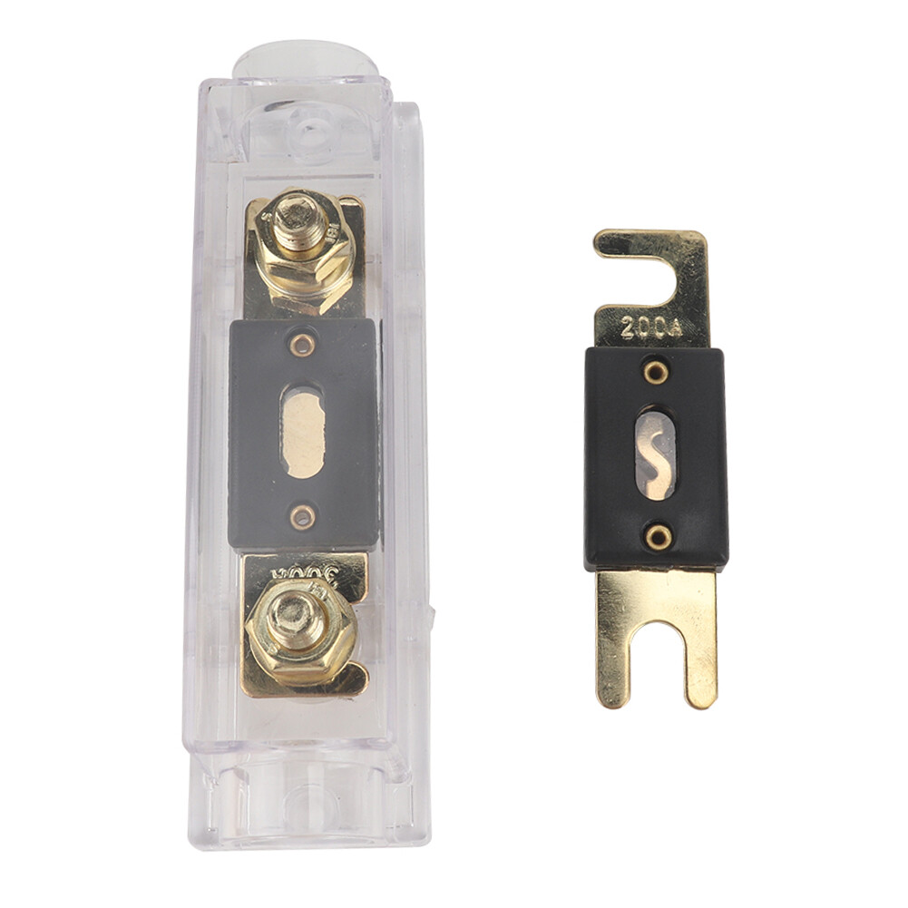 ANL Style Fuse Holder + 200A 300 Amp Fuses + Wire Lugs + Heat Shrink