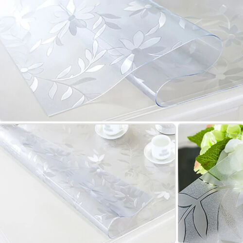 Soft Glass Tablecloth Clear/Matte Oilproof Waterproof Table Cover Approx 1.0mm - Picture 3 of 21