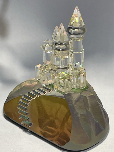 Vintage Crystal World Disney Regenbogenfarbe prismatisches dichromatisches Schloss Figur 2 Zoll - Bild 6 von 22