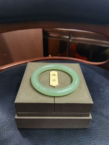 Certificate Dongling jade bangle ladies Fine Jewelry green Jade Bracelet 54-64mm - Picture 12 of 15