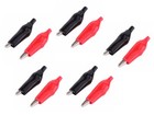 Small Crocodile Clips Pack Of 10, 5x Red 5x Black 35mm