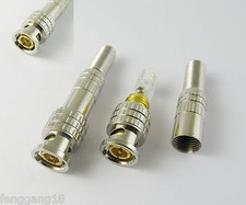 1x Metal BNC Male Connector Adapter CCTV Camera Twist Spring RG59/RG6 Solderless