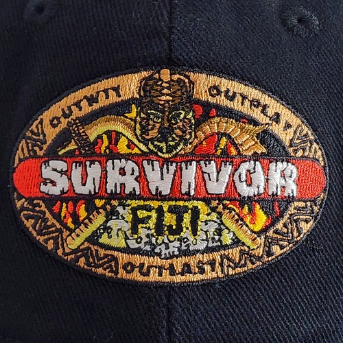 2007 CBS Survivor Fiji Outwit-Outplay-Outlast w/Embroidered Skulls Adj Strap Hat - Picture 2 of 15