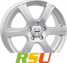 4x Autec Typ P - Polaric brillantsilber 7.5x19" ET36 LK5 105 ML 56.6 Alufelge...