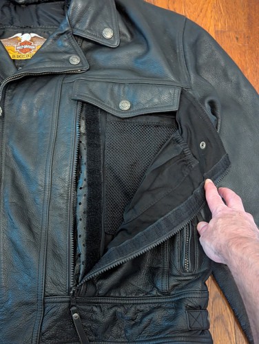 Harley Davidson Nevada Leather Motorcycle Jacket Removable LINER 98122-98VM 2XL - Picture 6 of 12
