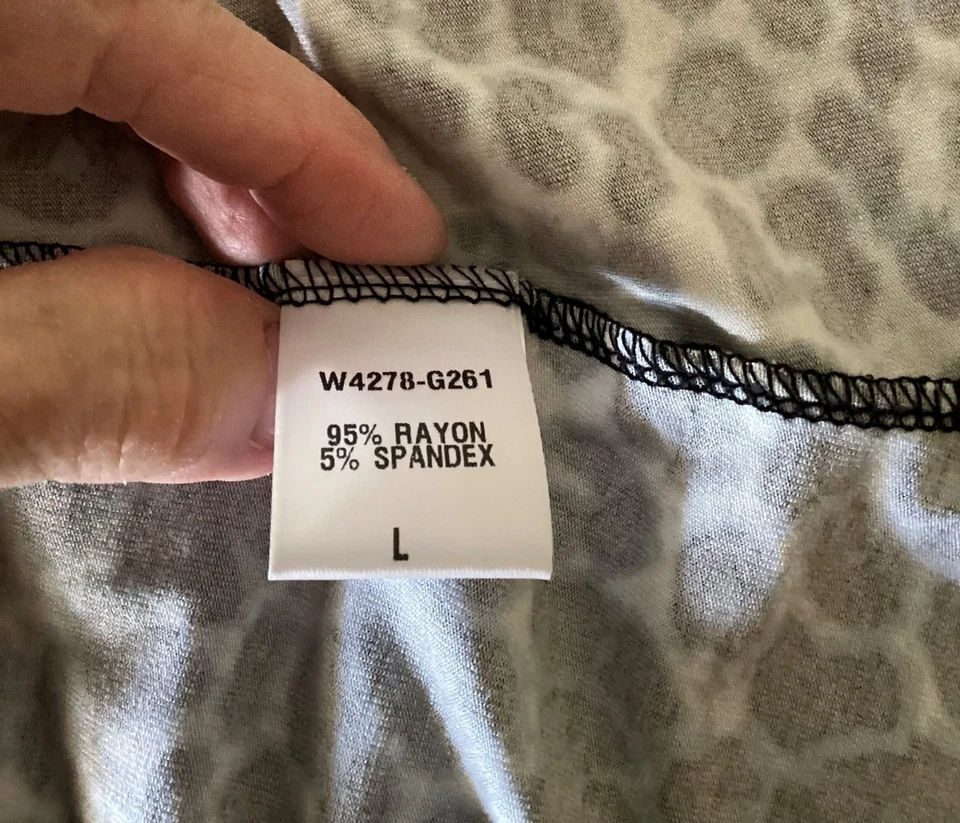 Loveappella Maxi Falda Leopardo Blanco y Negro, Talla Grande Foto 4 de 4