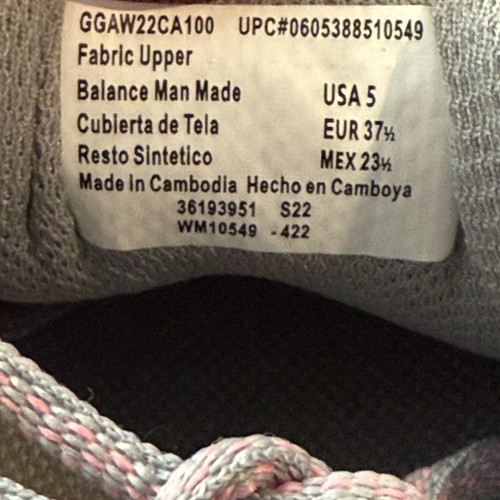 Athletic Works Mesh Jogger Sneakers Shoes Grey with Pink Big Girls 5 NWT NEW - Picture 24 of 24