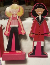 Melissa  Doug Magnetic Wooden Dress Up Dolls 8" Princess Elise and Maggie Leigh