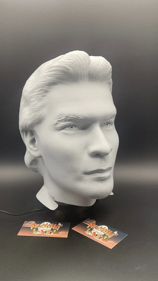 Patrick Swayze Bust Headphone Stand - PC Headset Holder - Paintable Bust Gift - Image 3 of 4
