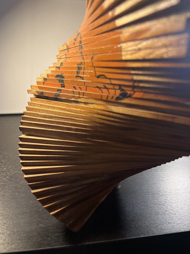 MCM VINTAGE Garfield Elica in legno WIND SPINNER girevole 17x10 da appendere spirale legno - Foto 11 di 14