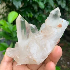 232g  Natural Clear White Quartz Crystal Cluster Rough Healing Specimen