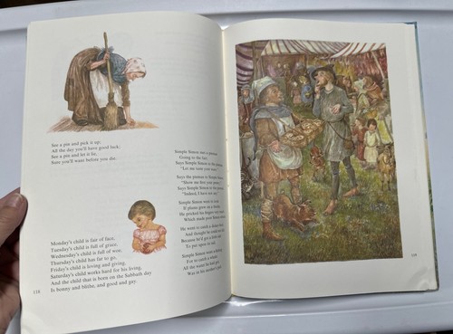 Vintage Book Of Nursery And Mother Goose Rhymes Marguerite De Angeli’s 1954 Book - Bild 14 von 18