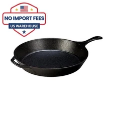 Lꝋdge 15-Inch Cast Iron Skillet Dual Handles Oven Stovetop Camp Cooking