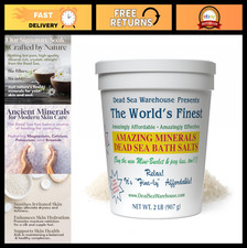 Natural Dead Sea Bath Salts 2 LBS - High Mineral Content for Muscle Relief