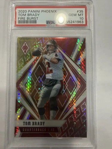 2020 Panini Phoenix Tom Brady #35 Fire Burst PSA 10