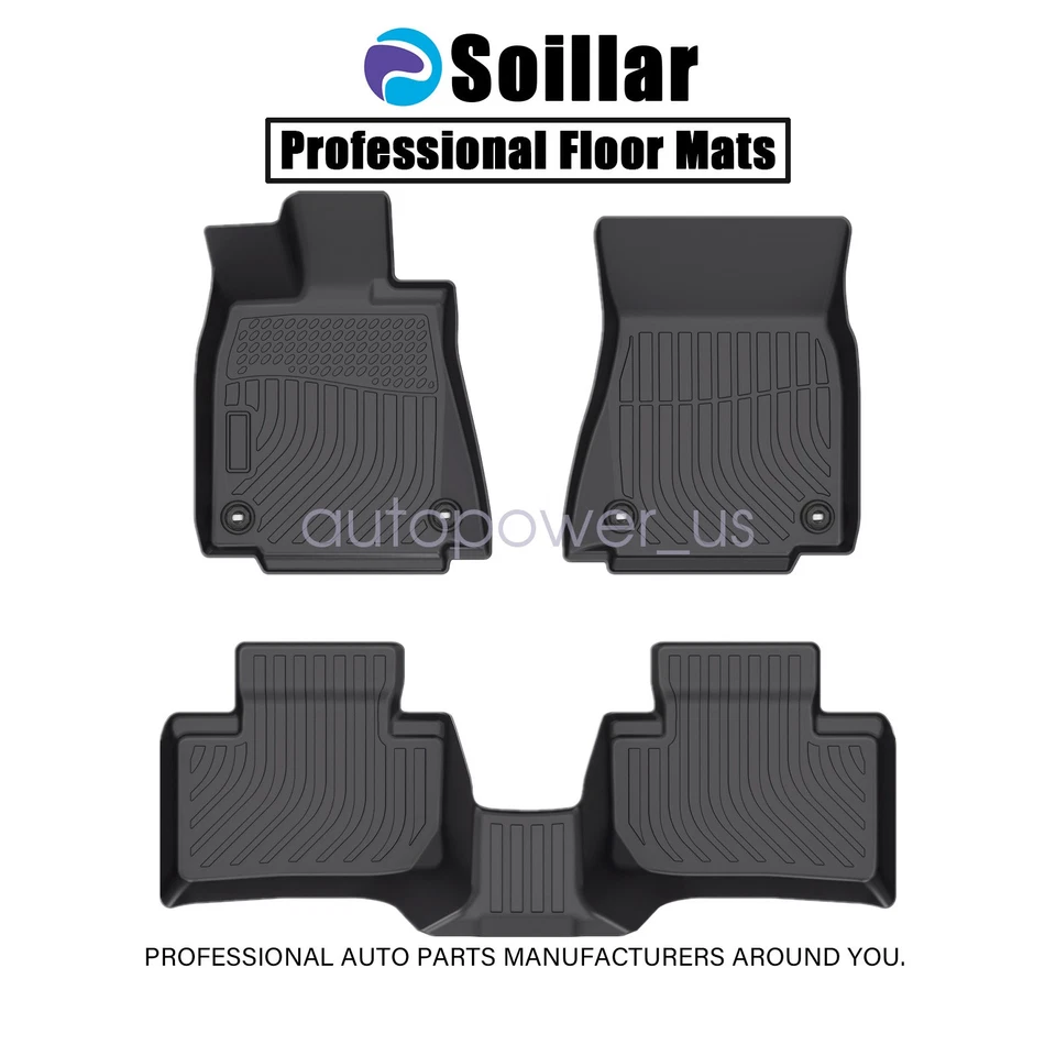For 2015-2024 Lexus IS200t/IS250/IS300 RWD TPE All-Weather 3D Floor Mats Liners - Image 2 of 4