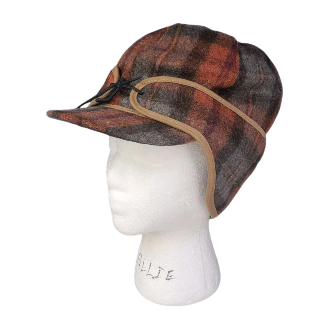 Stormy Kromer Rancher Cap Hat Mens Multicolor Plaid Wool Ear Flap USA Made 7 1/8