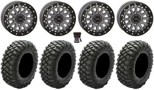 System 3 SB-6 15" Wheels Gunmetal (4+3) 33" Crawler XG Tires Ranger XP 9/1K