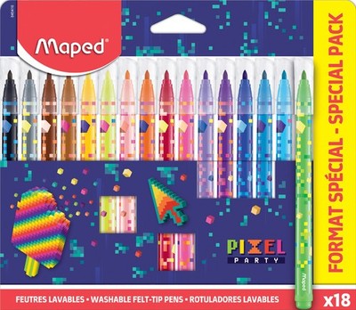 Maped Fasermaler PIXEL PARTY 18er PROMO Kartonetui