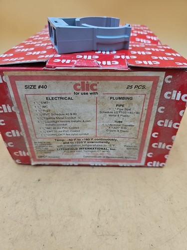 Menge 24 Clic #40 Verriegelung Rohr Aufhänger Schellen - 1 1/4" - Bild 2 von 4