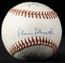 WARREN SPAHN - AUTOGRAPHED SIGNED BASEBALL WITH CO-SIGNERS