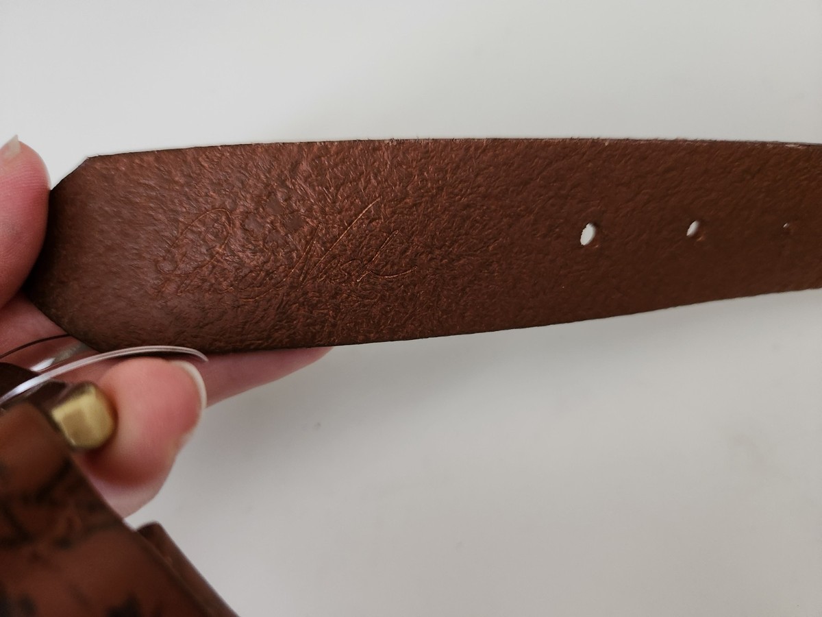 PATRICIA NASH Signature Map Vietri Leather Belt Riot Rust Brown NWT Original PATRICIA NASH Vietri Signature | Mercari main image 3