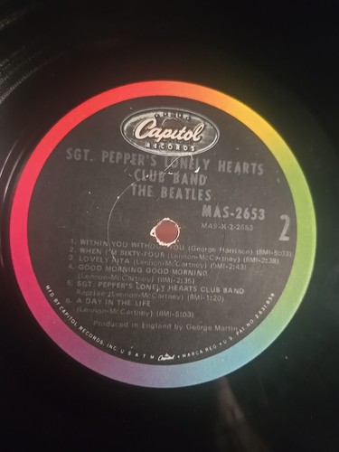 THE BEATLES SGT. PEPPERS LONELY HEARTS CLUB BAND LP 1969 SMAS 2653 - VG+ Vinyl - Picture 6 of 6