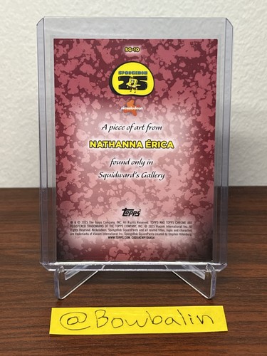 2025 Topps Chrome SpongeBob Squidward's Gallery Case SP Hit Nathanna Erica SG-10 - Picture 5 of 9