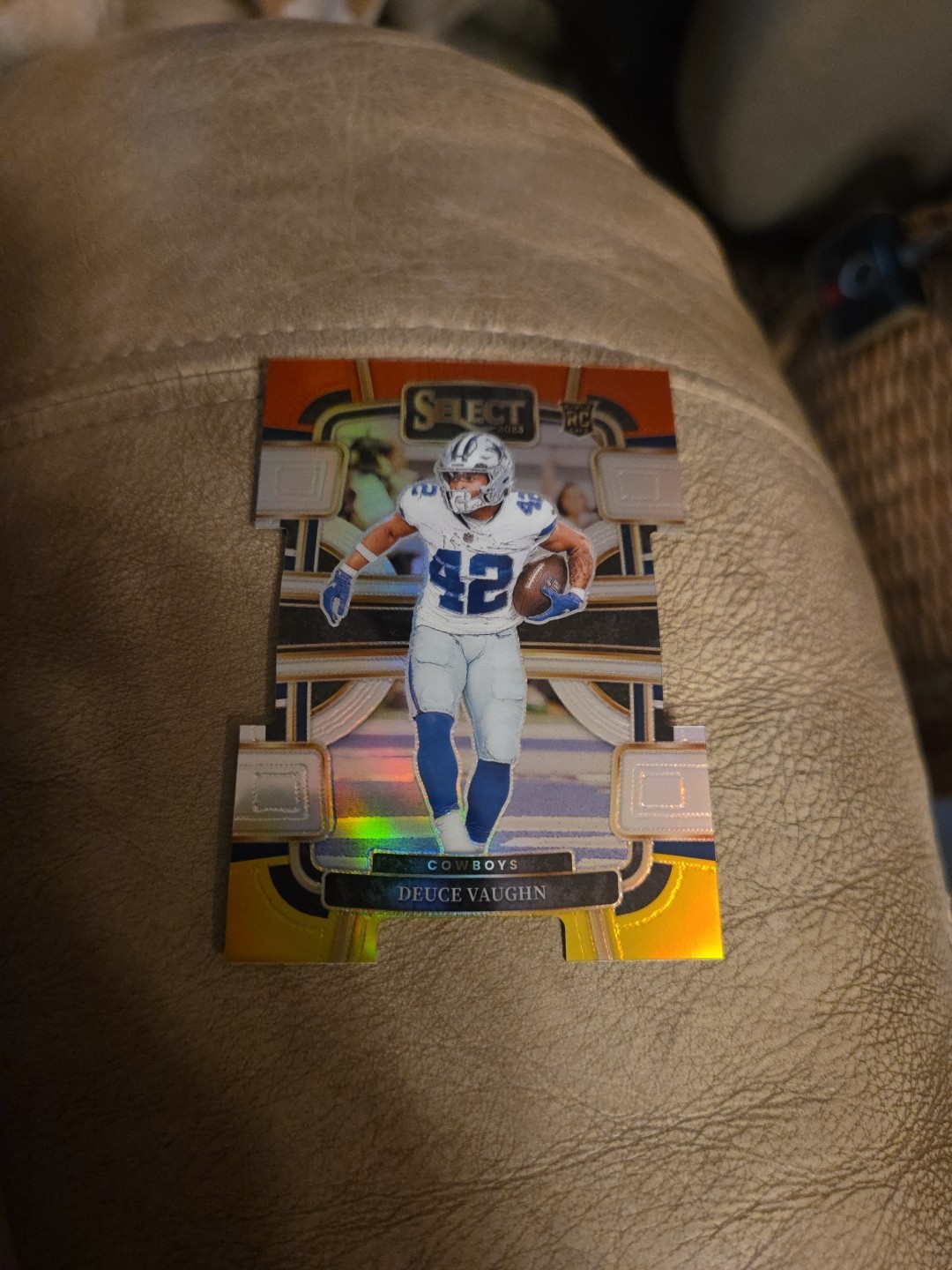 2023 Panini Select Red Yellow Die Cuts #28 Deuce Vaughn Dallas Cowboys Rookie