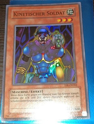 YuGIOh Kinetischer Soldat TFK-DE002 Super Rare Top Zustand !!!